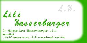 lili wasserburger business card